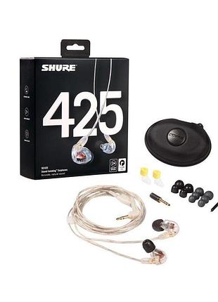 Навушники внутрішньоканальні провідні shure se425-cl-efs
