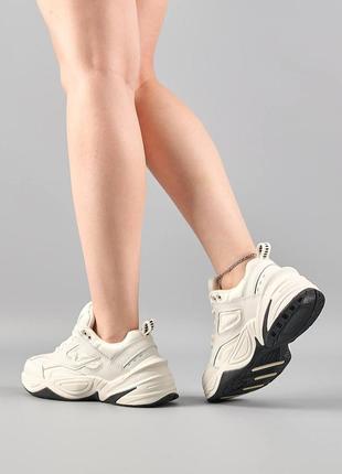 Женские кроссовки nike m2k tekno beige, женские стильные легкие качественные кроссовки на лето, подростковые5 фото