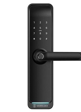 Розумний дверний біометричний замок seven lock sl-7767bf black
