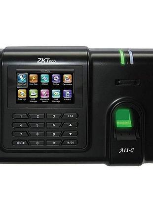 Біометричний термінал zkteco a11-c id adms зі зчитувачем відби...