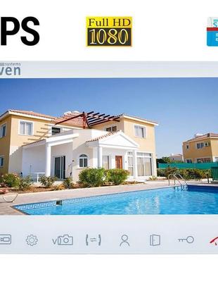 Відеодомофон 7 дюймів seven dp–7575 fhd ips white