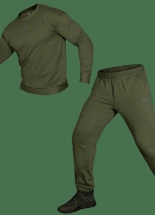 Спортивний костюм basic олива (7382), xxl (7382-xxl)