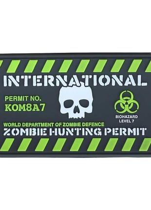 Шеврон/патч kombat uk zombie hunting permit