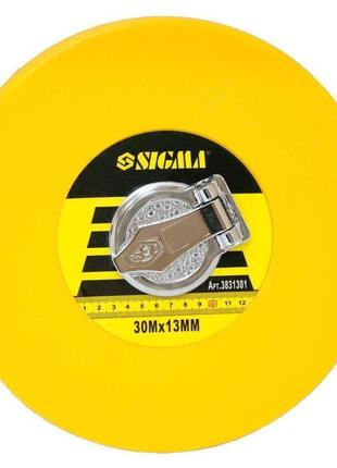 Рулетка скловолокно 30 м×13мм sigma (3831301)