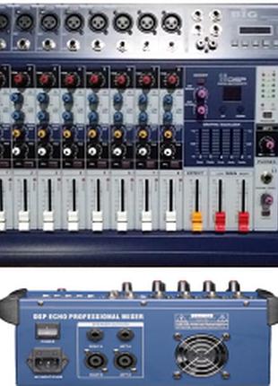 Підсилювач big dp804 fx16usbeq 2*300w