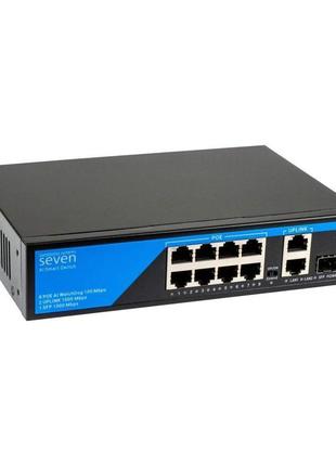 Poe комутатор 8 портів seven p-7328g-sfp
