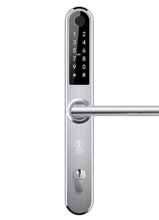 Розумний дверний біометричний замок seven lock sl-7761bf silver