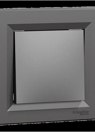 Вимикач 1-клавішний антрацит schneider electric eph0100171 asfora