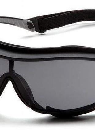 Окуляри захисні з ущільнювачем pyramex xs3 plus (gray) anti-fo...