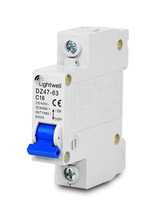 Автоматичний вимикач lightwell mcb 1p 16a