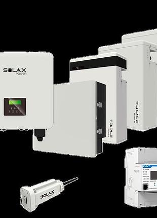 Комплект solax 2.3: трифазний гібридний інвертор на 12 квт, з ...