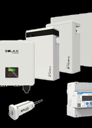 Комплект solax 1.3: трифазний гібридний інвертор на 12 квт, з ...