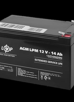 Акумулятор agm lpm 12v - 14 ah