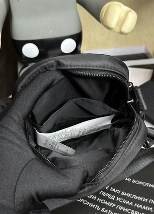 Мессенджер stone island, брендовая мужская сумка стон айленд через плече черная3 фото