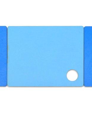 Заготовка для бізіборда блакитні дверцята 10 см (14х8) + петлі + саморези, дерев'яні двері на бізікуб4 фото