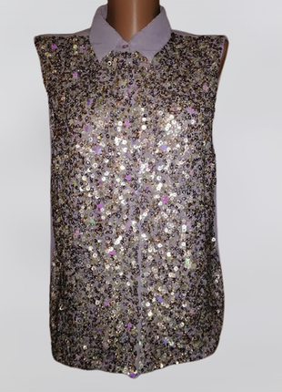 💜💜💜красивая женская блузка, кофта расшитая пайеткой miss selfridge💜💜💜