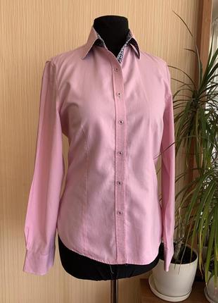 Розовая рубашка женская хлопковая размер s