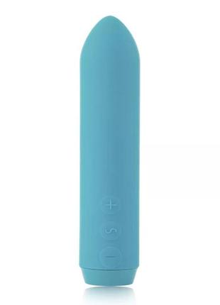Минивибратор je joue - classic bullet vibrator teal с глубокой вибрацией и фиксацией на палец