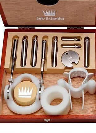 Екстендер для збільшення члена jes-extender original, ремешковий, дерев'яний футляр для зберігання