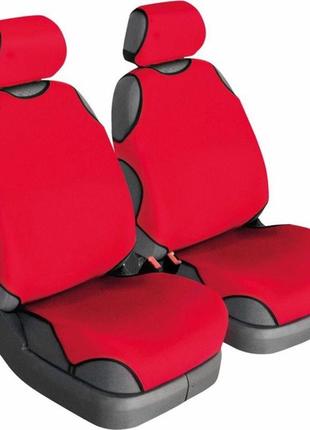 Чехлы-майки автоуниверсал beltex delux красный на передние сиденья, без подголовников 2шт