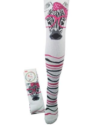 Колготи білі зебра