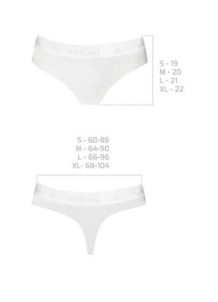 Трусики-бразилиана из хлопка passion ps005 panties s, white3 фото