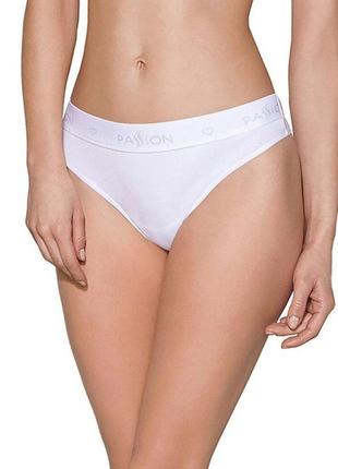 Трусики-бразилиана из хлопка passion ps005 panties s, white1 фото