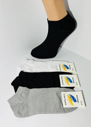 Шкарпетки чоловічі 12 пар демісезонні укорочені бавовна житомир розмір 41-44 світлий мікс