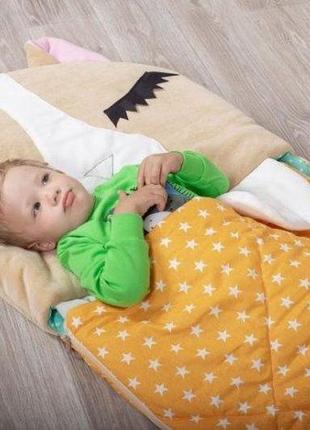 Дитячий спальний мішок цуценя колір бежевий розмір s - 120*602 фото
