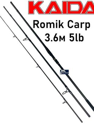 Вудилище kaida romik carp 3.6м 5lb коропове 50 мм перше кільце