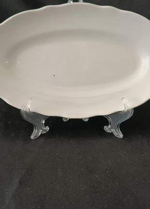 Салатниця / оселедниця вк " білий" коростеньський фарфор