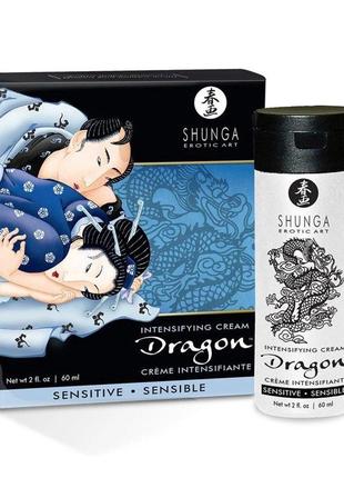 Стимулирующий крем для пар shunga shunga dragon cream sensitive (60 мл) более нежный эффект