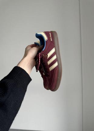 Кросівки adidas samba wales bonner bordo5 фото