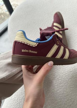 Кросівки adidas samba wales bonner bordo10 фото