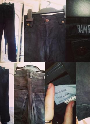 Брюки штанці натуральна замша замш