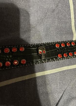 Ремень b.b. simon y2k belt black red2 фото