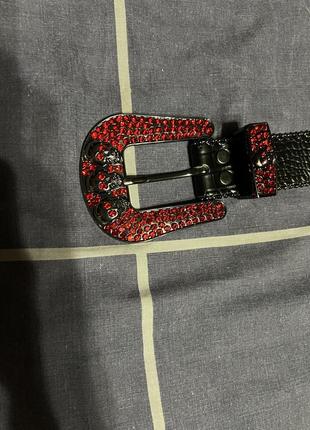 Ремень b.b. simon y2k belt black red