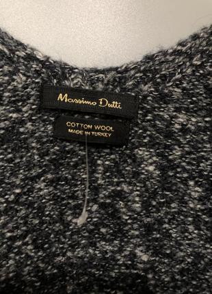 Massimo dutti шерстяной вязанный свитер джемпер пуловер тёплый меланж6 фото