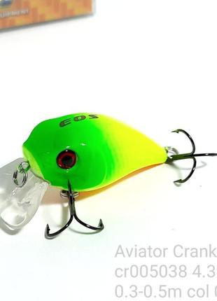 Воблер eos aviator crank 38f 4.3g заглубление 0.3-0.5м (колір ...