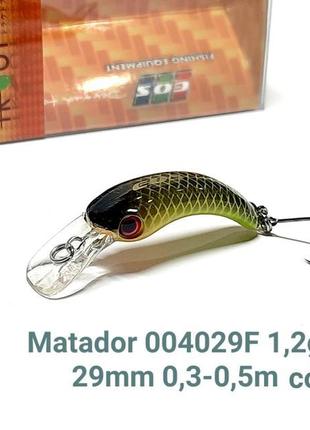 Воблер eos matador вага 1.2g заглиблення 0.3-0.5м (колір 036)