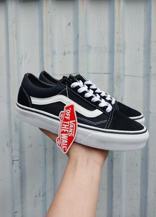 Vans old skool classic black white кеды женские