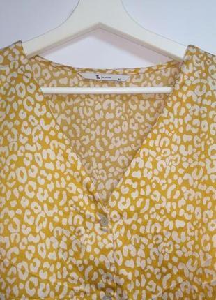 Трендовая сатиновая блуза в лео принт с нюансом #526#2 фото