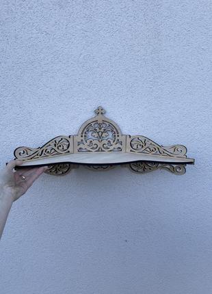 Іконостас на 1 поличку, полиця під ікони (кутова)