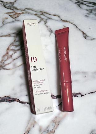 Clarins natural lip perfector зволожуючий блиск для губ відтінок 19 intense smoky rose 12 мл