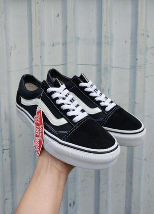 Мужские кеды vans old skool black white кед классически