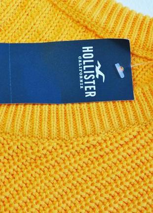 Hollister желтый джемпер свитер с завязками спереди6 фото