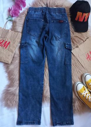Синие классные джинсы для мальчика туречки6 фото