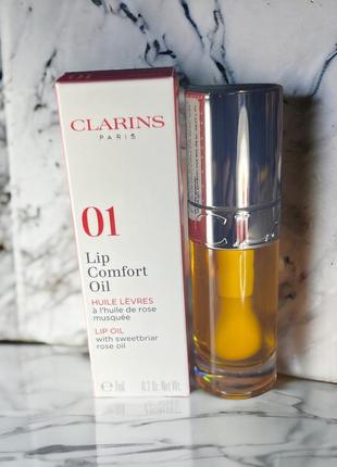 Clarins lip comfort oil олійка для губ зі зволожуючим ефектом 01 honey 7ml1 фото