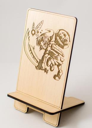 Дерев'яний тримач підставка для смартфона аксесуар для телефона аксесуар для техніки гра зельда zelda