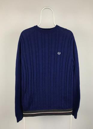 Свитер вязаный в косу fred perry vintage ralph hilfiger calvin klein